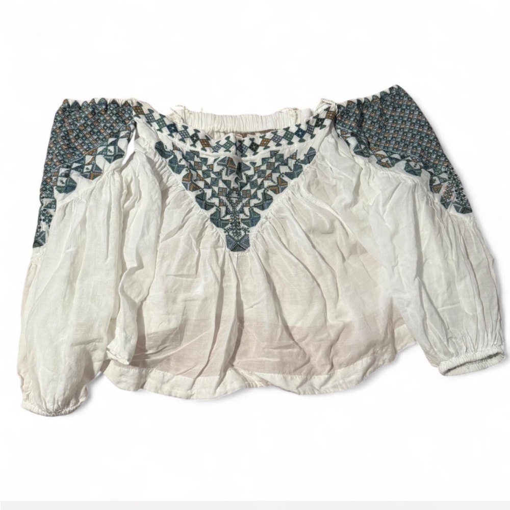 Free people Embroidered Women's Top off the shoulder size XS